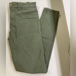 Green H&M skinny jeans